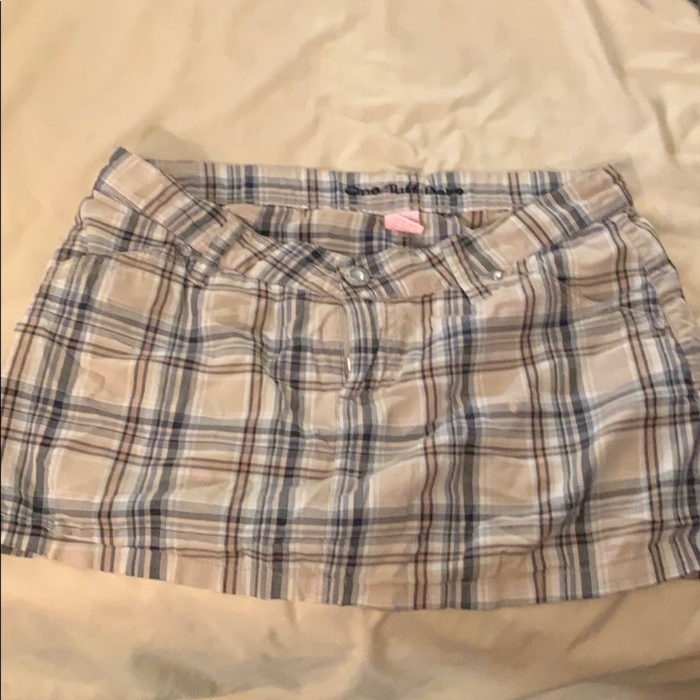 Plaid mini skirt